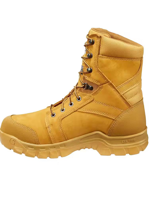 Load image into Gallery viewer, Men&#39;S Rugged Flex Waterproof 8&#39;&#39; Work Boots - Soft Toe - Wheat Size 10.5(M)
