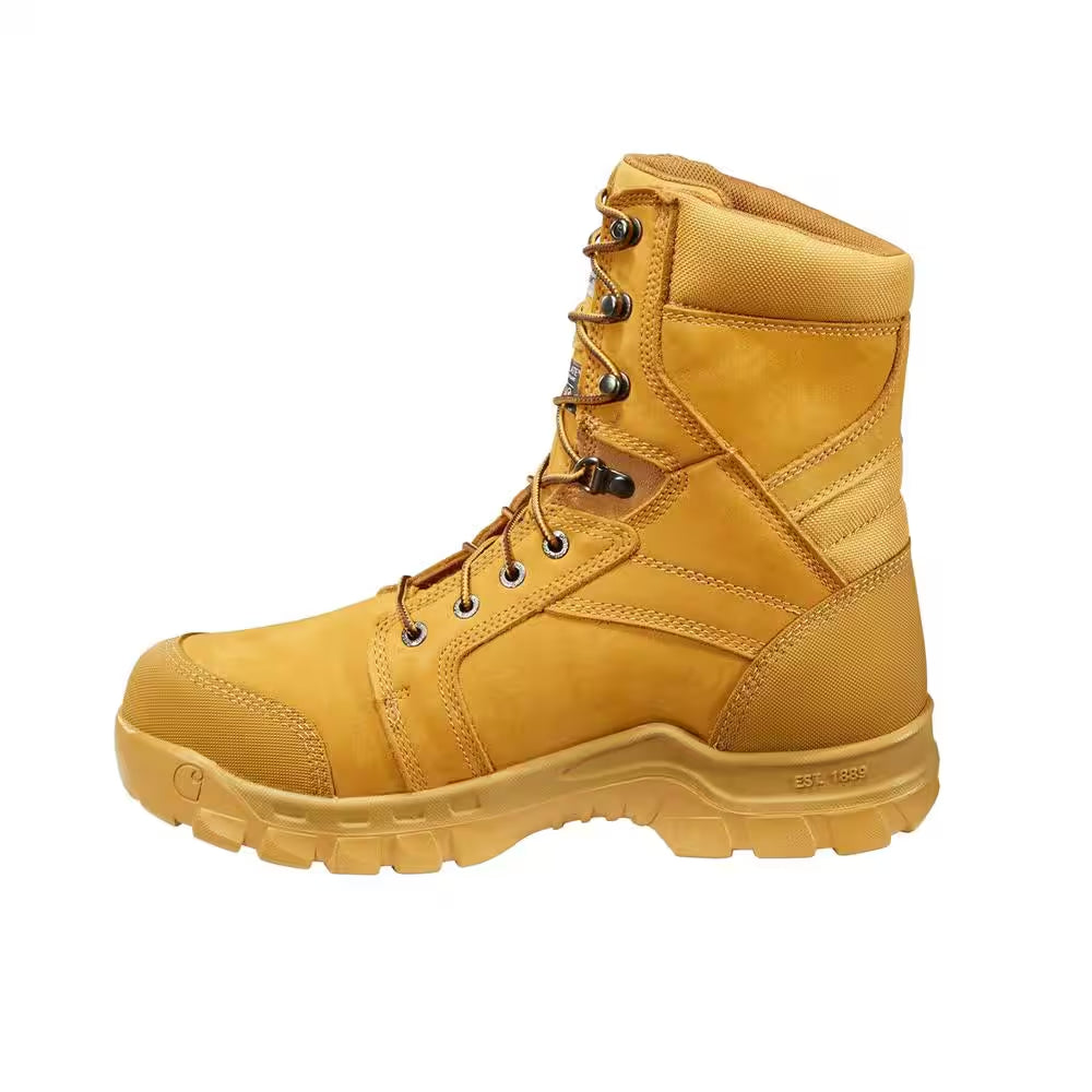 Men'S Rugged Flex Waterproof 8'' Work Boots - Soft Toe - Wheat Size 10.5(M)