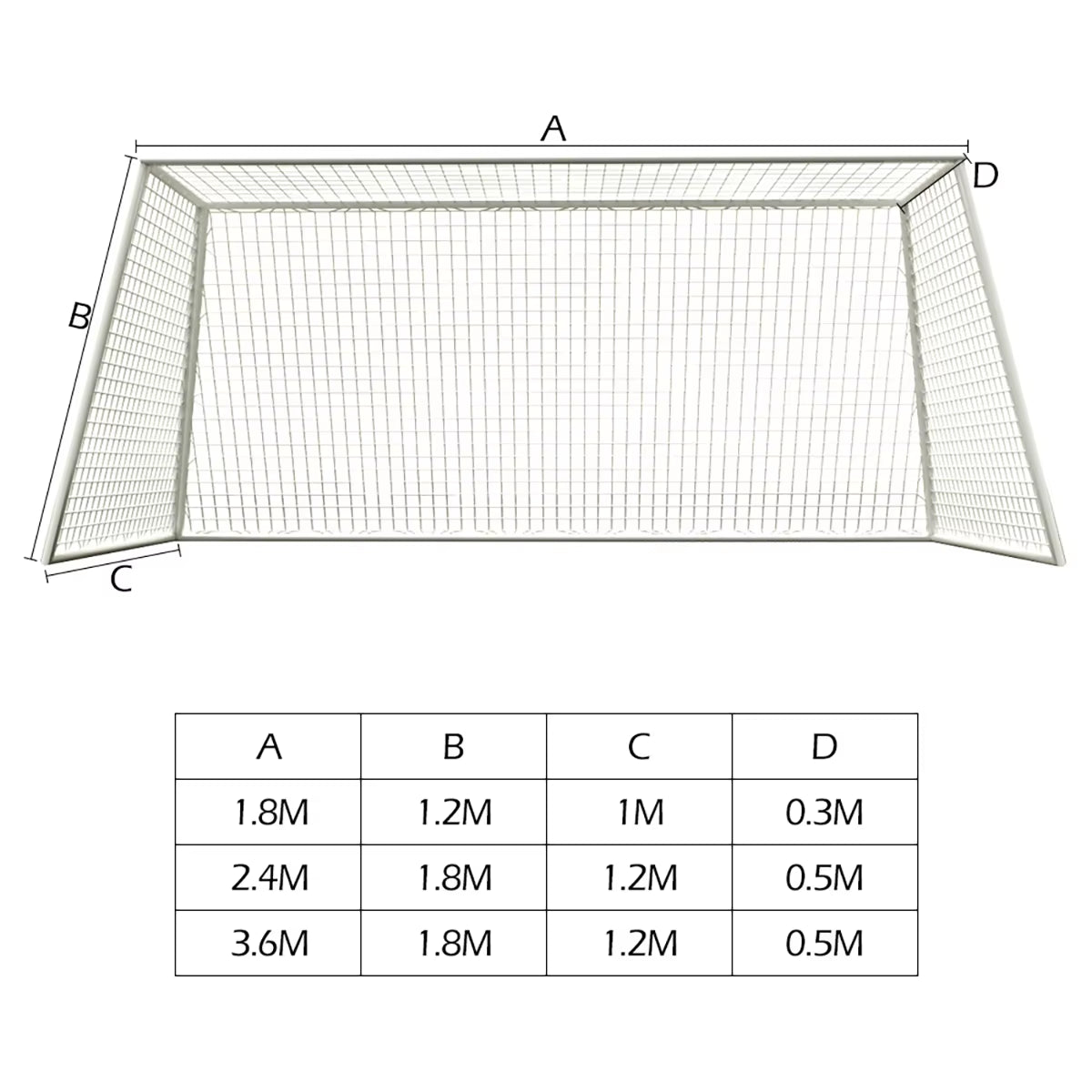 Soccer Goal Net Polyethylene Impact Resistant Soccer Goalpost Net Portable Soccer Match Equipment Club School Match Training