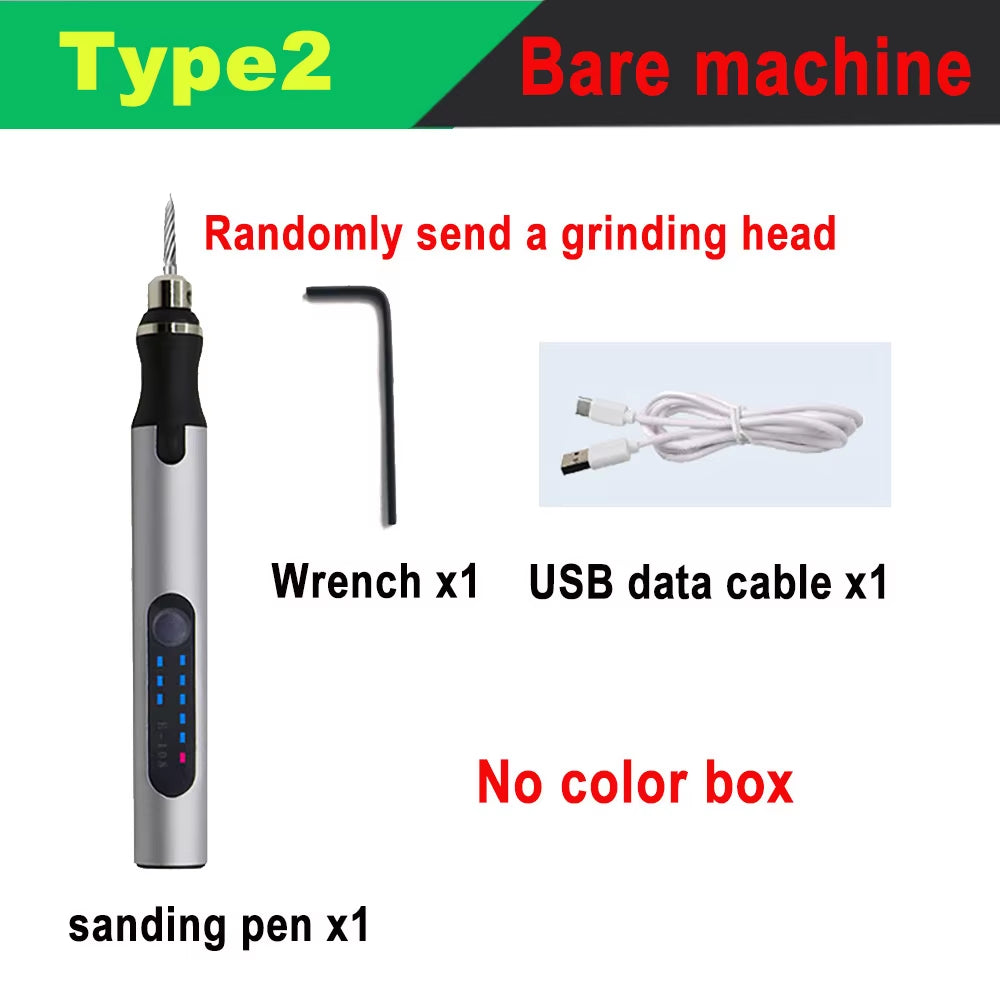 Electric Mini Grinder Engraving Pen Graveerpen Wireless Grinder with Battery Cordless Micro Rotary Tools Drill for Jewelry Metal