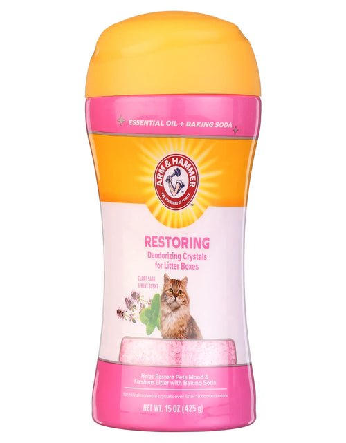 Load image into Gallery viewer, (2 Pack)  Deodorizing Cat Litter Crystals for Litter Boxes, Clary Sage &amp; Mint Scent 15 Oz.
