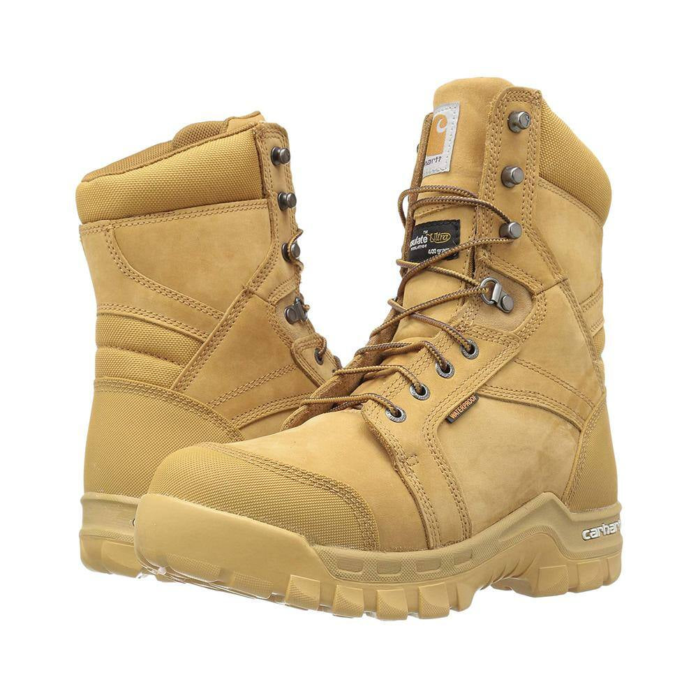 Men'S Rugged Flex Waterproof 8'' Work Boots - Soft Toe - Wheat Size 10.5(M)