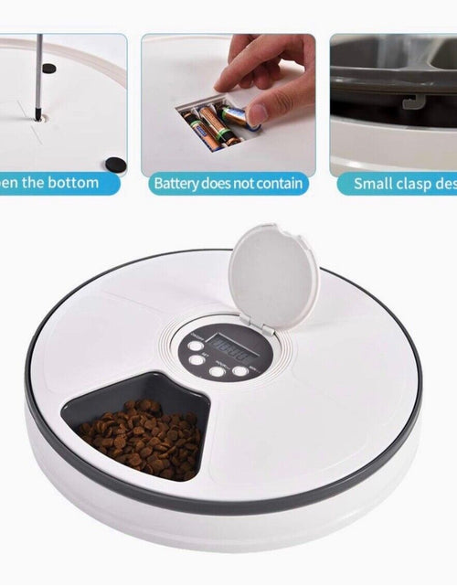 Load image into Gallery viewer, Automatic Pet Feeder for Cats and Dogs - Dry or Wet Food Dispenser - 6 Meal Tray
