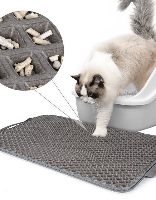 Load image into Gallery viewer, Double Layer anti Tracking Waterproof Cat Litter Trapping Mat Gray
