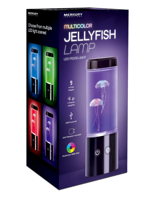 Load image into Gallery viewer, Jellyfish Lamp Motion &amp; Multicolor Leds - Easy Mode Switching, USB Powered - 9&quot;
