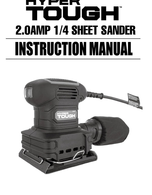 Load image into Gallery viewer, 2 Amp Corded 1/4 Sheet Palm Sander with Dust Bag, Vacuum Hose Adapter, Punch Plate &amp; 3 Sanding Sheets, New Condition
