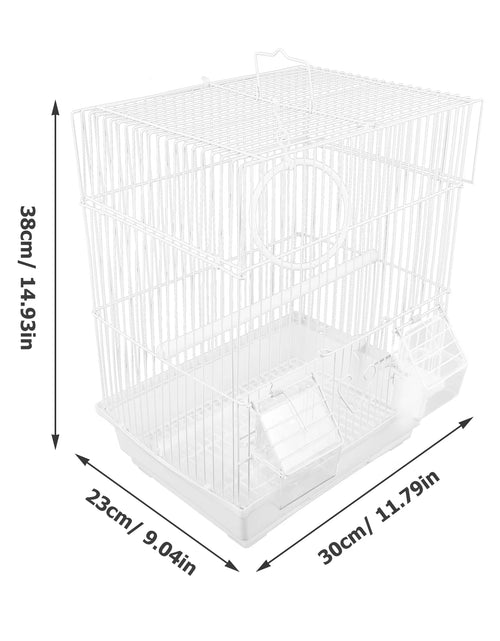 Load image into Gallery viewer, Birdcage Outing Parrot Cockatiel Wire Pet Cages for Birds Travel Carrier Wrought Iron Handheld Carrying Thrush Parrot Cage
