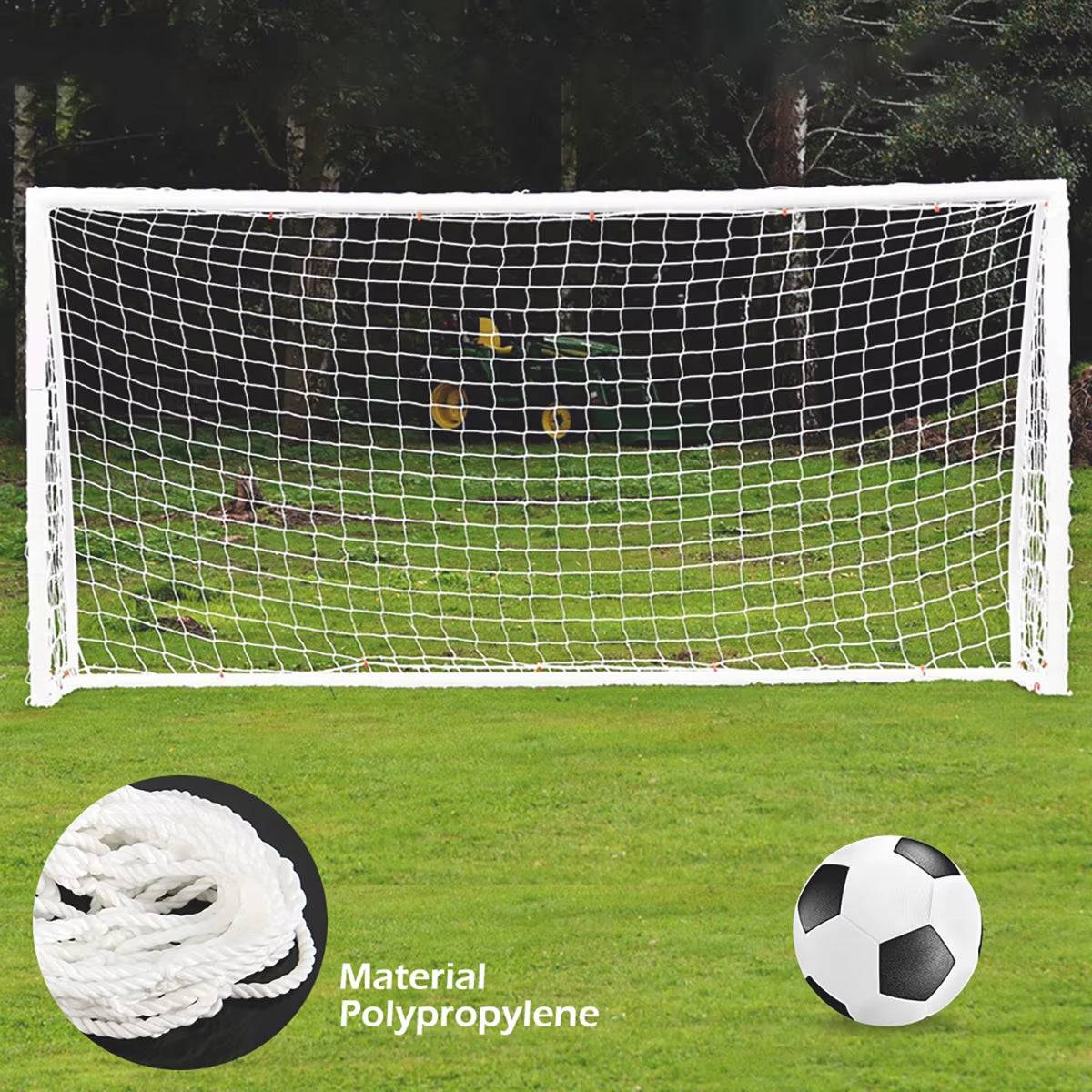 Soccer Goal Net Polyethylene Impact Resistant Soccer Goalpost Net Portable Soccer Match Equipment Club School Match Training