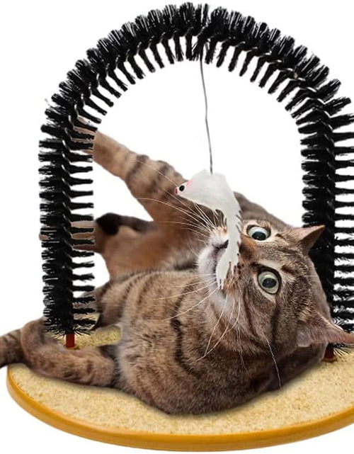 Load image into Gallery viewer, Interactive Cat Toys,Cat Arch Self Groomer Cat Brush,Cat Scratcher Toys,Cat Brush for Grooming with Cat Scratch Pad and Catnip,Cat Brush for Shedding,Cat Scratching Post
