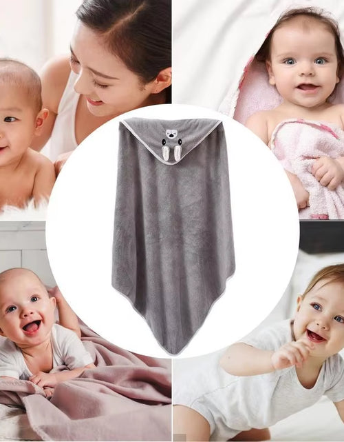 Load image into Gallery viewer, Baby Bath Towel Boy Girl Soft Warm Sleeping Newborn Baby with Hood Coral Fleece Toddler Blanket Baby Stuff Bathrobe
