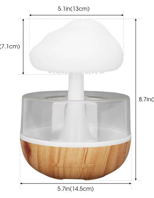 Load image into Gallery viewer, Rain Cloud Humidifier Rain Colorful Mushroom Cloud Raindrop Atmosphere Lamp Night Light Essential Oil Small Aromatherapy Machine
