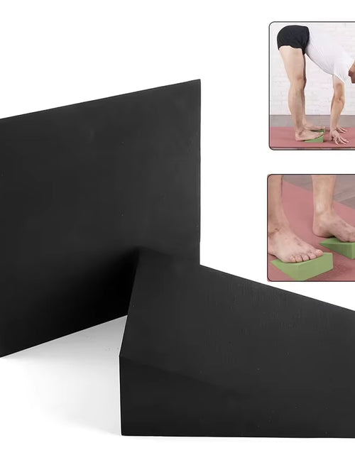 Load image into Gallery viewer, Yoga Wedge Stretch Slant Boards EVA Yoga Wedge Blocks Squat Slant Board Foot Stretch Strength Exercise Pilates Inclined Board
