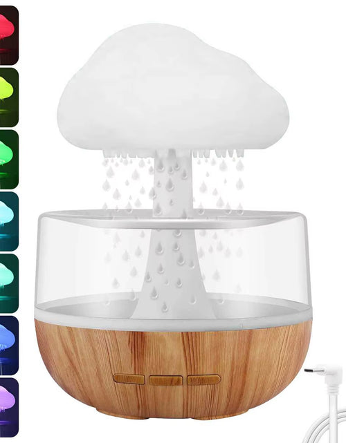 Load image into Gallery viewer, Rain Cloud Humidifier Rain Colorful Mushroom Cloud Raindrop Atmosphere Lamp Night Light Essential Oil Small Aromatherapy Machine
