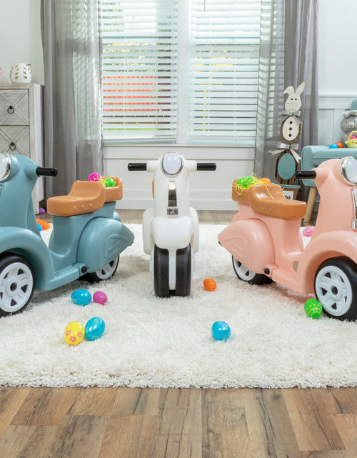 Load image into Gallery viewer, Ride along Scooter Aqua Ride on Toy with Vintage-Style Design, Foot-To-Floor Toddler Scooter with Four Wheels for Extra Stability
