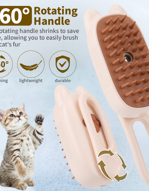 Load image into Gallery viewer, Cat Steam Brush, Cat Claw 3 in 1 Cat Brush with Steam, Cat Steam Brush for Massage, Self Cleaning Steam Cat Brush, Pet Hair Cleaning Brush Comb for Cats Dogs
