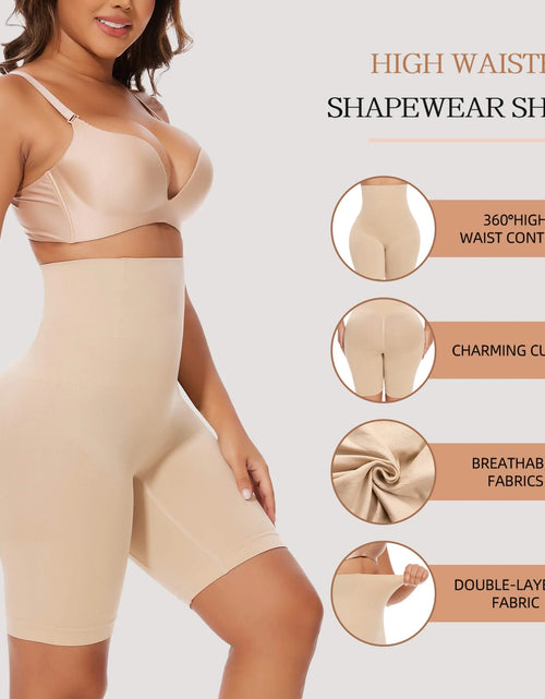 Load image into Gallery viewer, 2 Pack Women Waist Trainer Shapewear Tummy Control Body Shaper Shorts Hi-Waist Butt Lifter Thigh Slimmer
