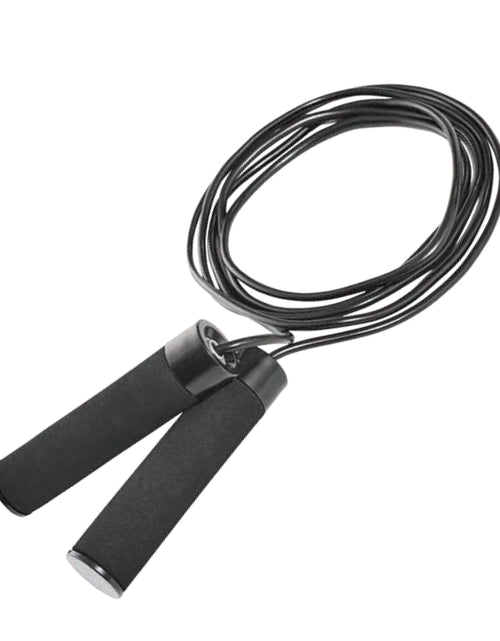 Load image into Gallery viewer, Speed Jump Rope with Light Weight Handles, 9&#39; Length, Black
