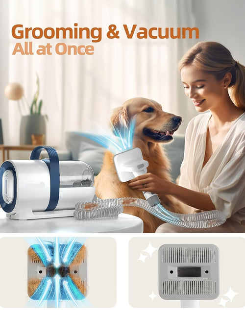 Load image into Gallery viewer, Dog Hair Vacuum&amp;Dog Grooming Kit with 7 Pet Grooming Tools for Shedding Pet Hair
