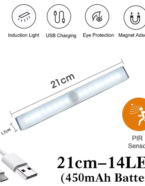 Load image into Gallery viewer, Night Light Led Light under Cabinet Light Motion Sensor Night Light Closet Light Cabinet Kitchen Lighting Magnetic Night Light
