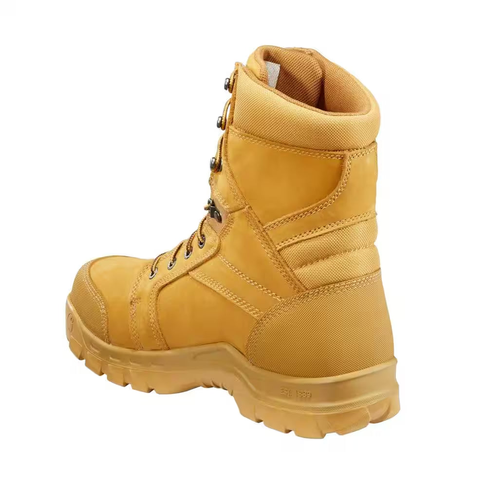 Men'S Rugged Flex Waterproof 8'' Work Boots - Soft Toe - Wheat Size 10.5(M)