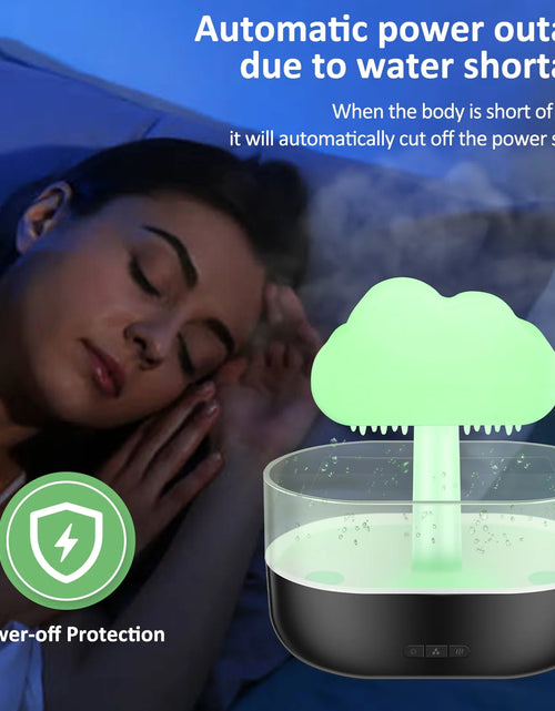 Load image into Gallery viewer, Rain Cloud Humidifier Water Drip,Mushroom Diffuser,Cloud Humidifier Rain Drop,Rain Cloud Diffuser with 7 Light Colours,Waterfall Lamp Humidifier Rain Sounds for Relax Sleeping,200Ml
