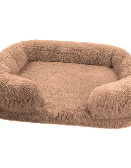 Load image into Gallery viewer, W Dog Bed Square Dog Beds Long Plush Dog Mat Beds for Small Medium Large Dogs Supplies Pet Dog Calming Bed Washable Kennel
