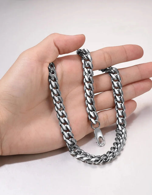 Load image into Gallery viewer, Hip Hop Men Necklaces Curb Cuban Chains 20Inch 10Mm Stainless Steel Chains Gift for Mens
