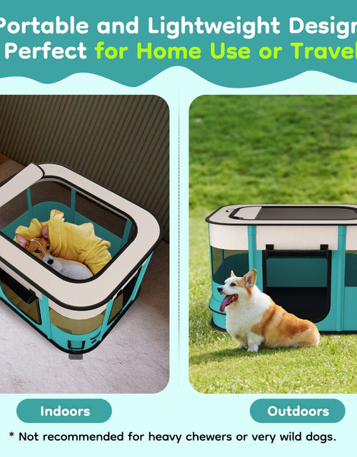 Load image into Gallery viewer, Pet Playpen, Foldable Portable Dog Cat Playpens Exercise Kennel Tent, Removable Shade Cover, Indoor Outdoor Travel Camping Use
