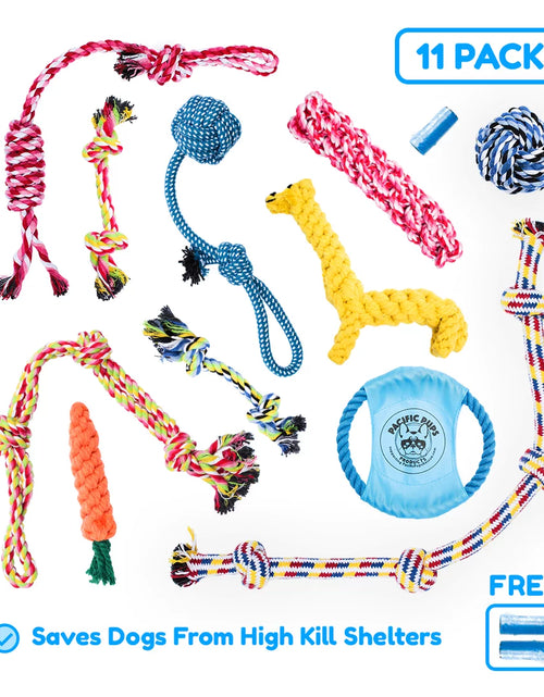 Load image into Gallery viewer, Dog Rope Toys for Small &amp; Medium Dogs Dog Toy Pack of 11 Puppy Teething Toys
