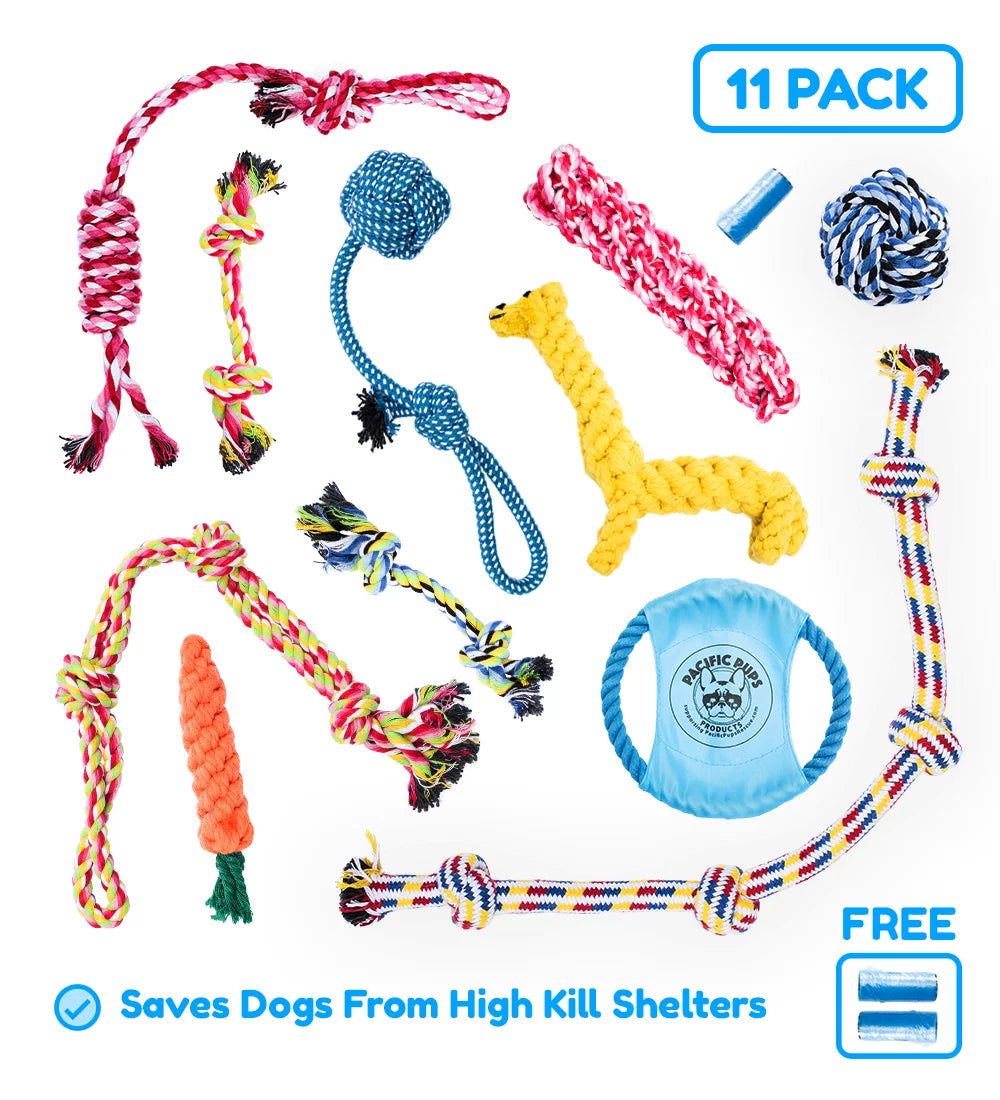 Dog Rope Toys for Small & Medium Dogs Dog Toy Pack of 11 Puppy Teething Toys