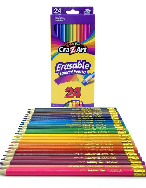 Load image into Gallery viewer, Erasable Colored Pencils, 24 Pack, Beginner Child Ages 3 and Up, Back to School Supplies
