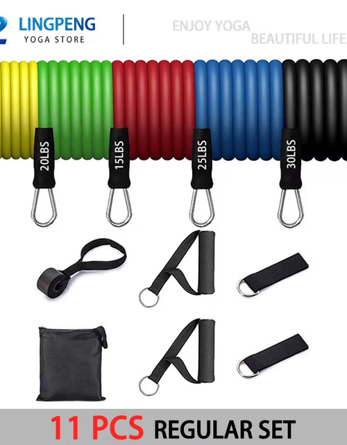 Load image into Gallery viewer, Resistance Band Elastic Band Strength Training Rod Set Resistance Fitness Equipment Exercise Band Gym Home Exercise Equipment
