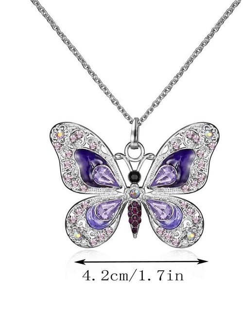 Load image into Gallery viewer, Mothers Day Gifts, Butterfly Necklace, Opal Jewelry Pendant Necklaces for Women, Silver Necklaces Gift for Women,Gift for Birthday Valentine&#39;S Day
