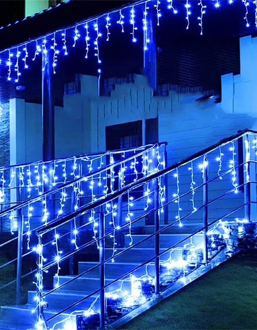 Load image into Gallery viewer, Christmas Lights Waterfall Outdoor Decoration 5M Droop 0.4-0.6M Led Lights Curtain String Lights Party Ggarden Eaves Decoration
