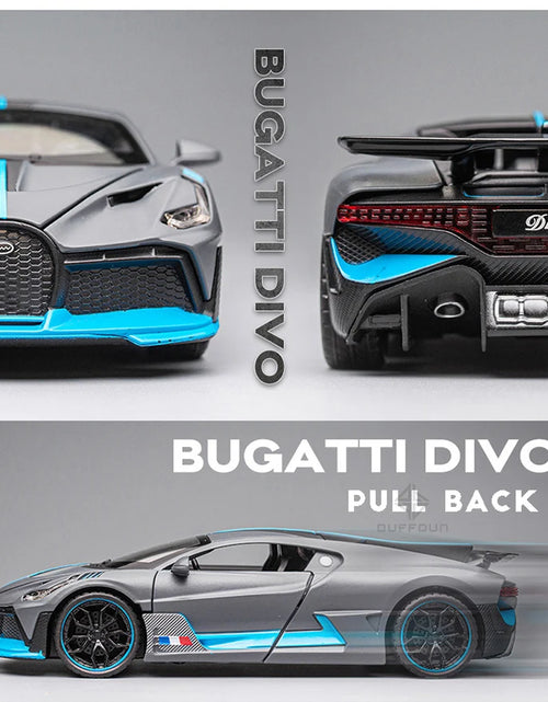 Load image into Gallery viewer, 1/32 Alloy Diecasts Metal Toy Car Model Bugatti Divo Toy Vehicles Miniature Car Model with Light Toys for Boys Kids Christmas Gi
