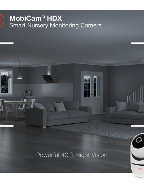 Load image into Gallery viewer, cam HDX Wi-Fi Pan &amp; Tilt Smart Nursery Monitoring Camera, Baby Video Monitor, Night Vision, Motion Detection, Full HD, Two-Way Audio, Remote View &amp; Recording with Free Smart App
