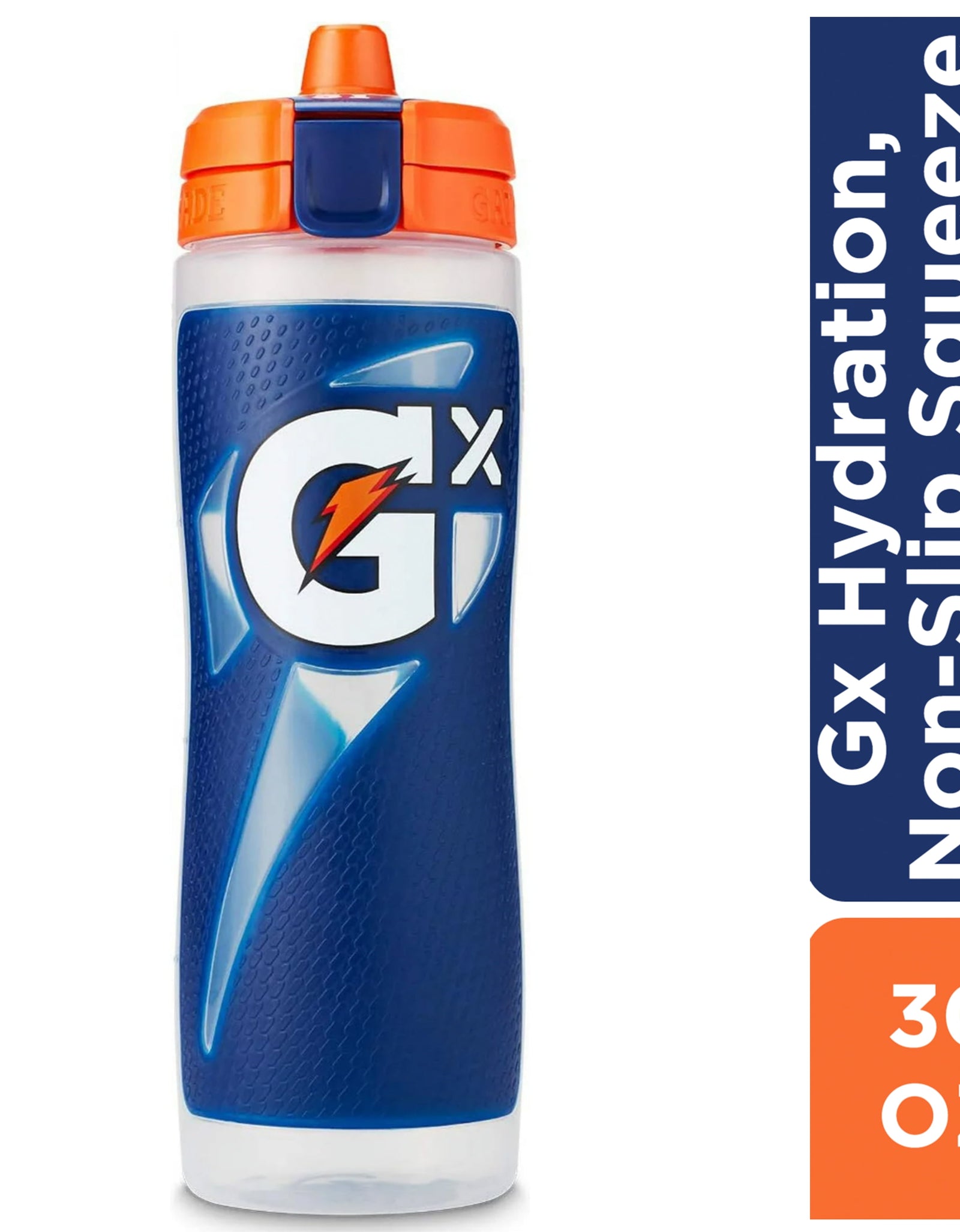 Gx Hydration System, Non-Slip 30Oz Squeeze Bottle - Black