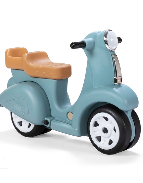 Load image into Gallery viewer, Ride along Scooter Aqua Ride on Toy with Vintage-Style Design, Foot-To-Floor Toddler Scooter with Four Wheels for Extra Stability
