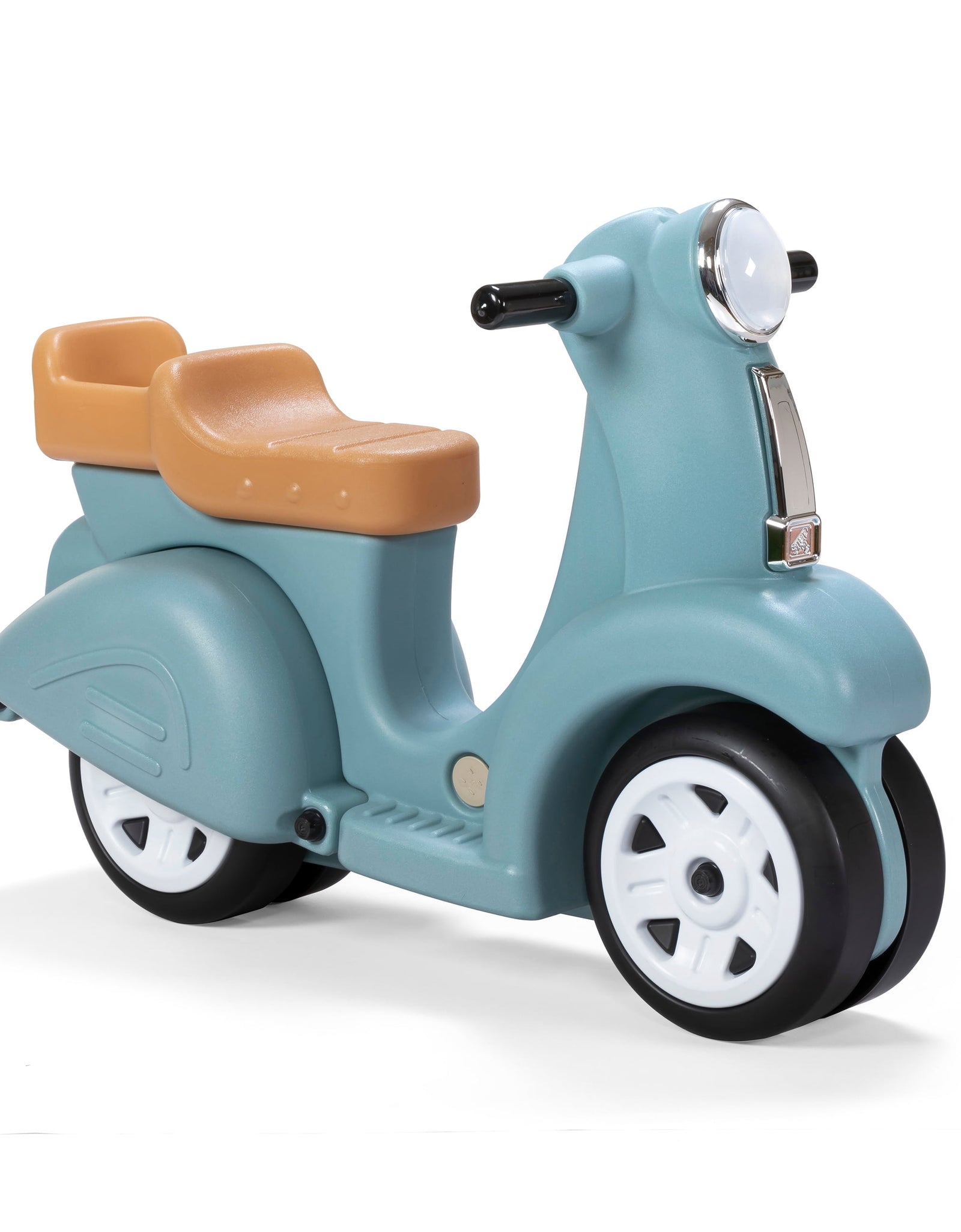 Ride along Scooter Aqua Ride on Toy with Vintage-Style Design, Foot-To-Floor Toddler Scooter with Four Wheels for Extra Stability