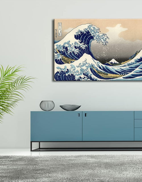 Load image into Gallery viewer, Great Wave of Kanagawa Katsushika Hokusai Giclee Canvas Prints Wall Art Abstract Seascape Pictures Paintings for Living Room Home Decorations Large Modern Stretched and Framed Sea Artwork
