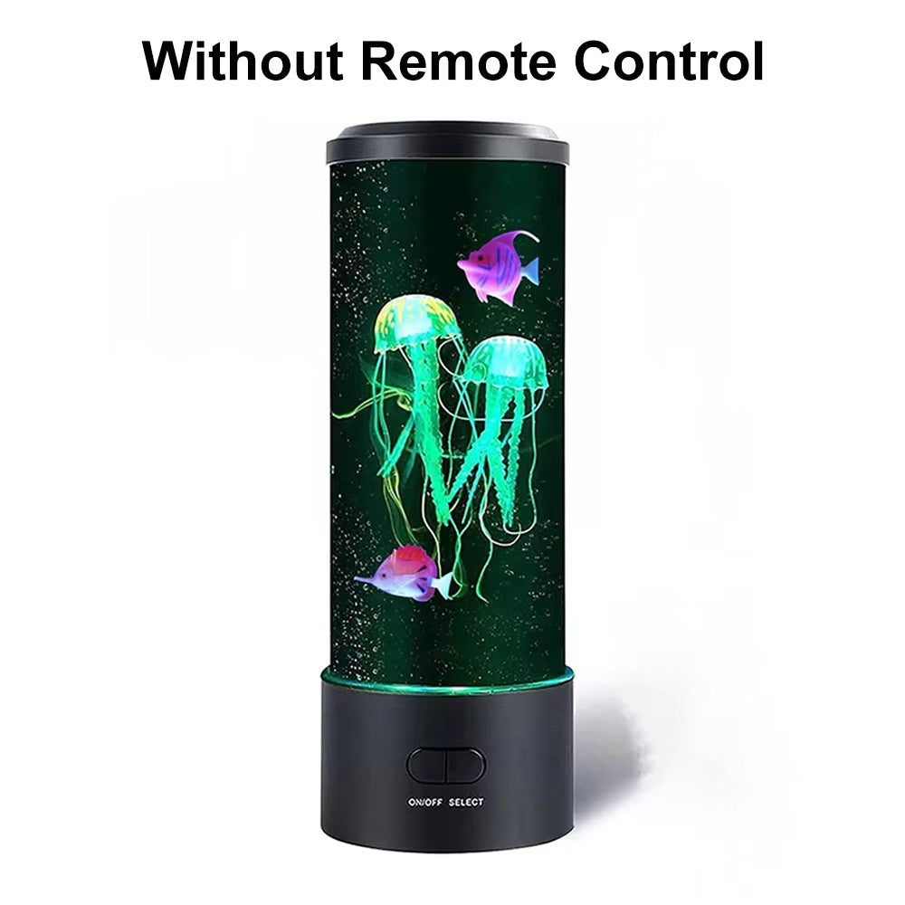 Jellyfish Lamp Color Changing Remote Control Aquarium Tank LED Night Light Birthday Gift USB Charging Relaxing Mood