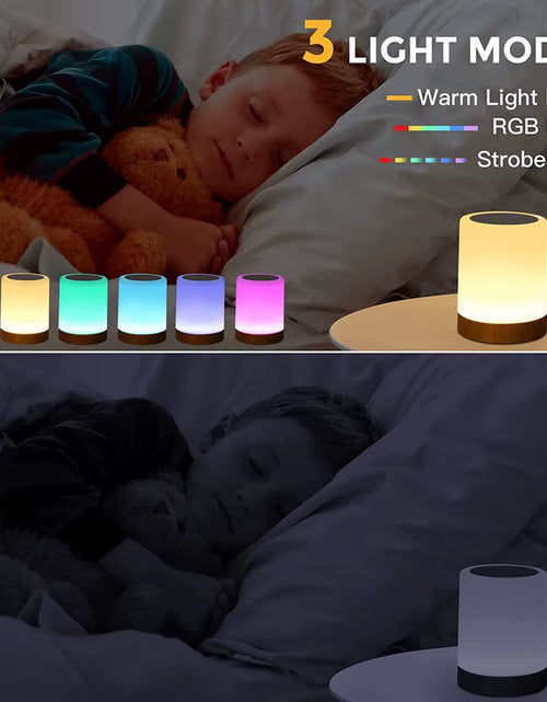 Load image into Gallery viewer, Touch Lamp LED Table Lamp Bedside Lamp RGB Table Lamp Bedroom Lamp with Touch Sensor Portable Desk Lamp RGB Light for Kids Gifts
