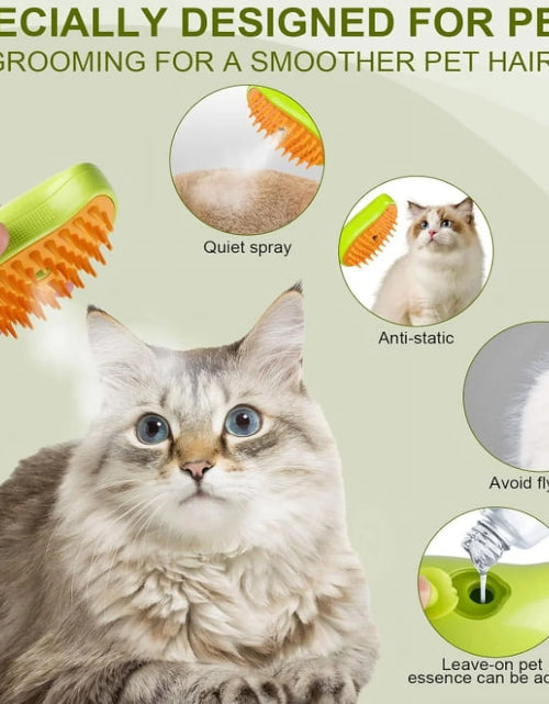 Load image into Gallery viewer, 3 in 1 Self Cleaning Cat Steamer Brush-Removes Tangled Hair, Cat Steamer Brush for Massage
