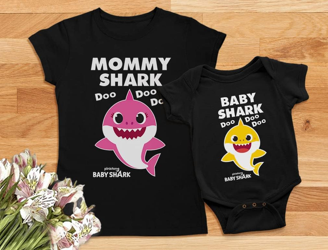 Matching Baby Shark Shirts for Mommy Baby Set for Mother and Baby Outfits Gift