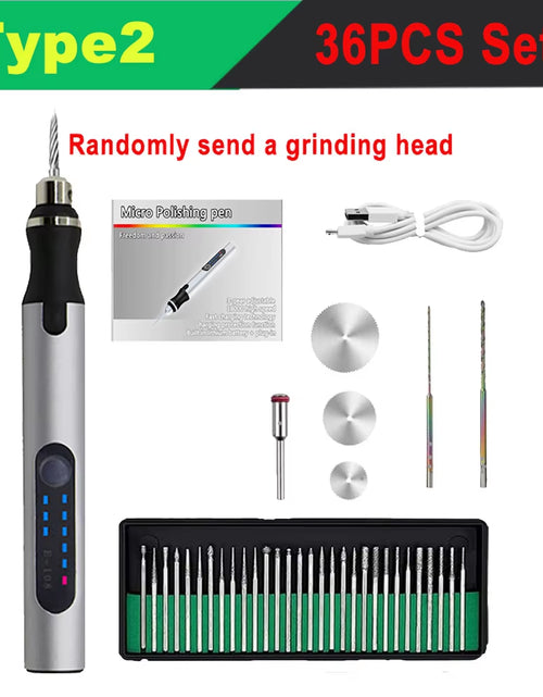 Load image into Gallery viewer, Electric Mini Grinder Engraving Pen Graveerpen Wireless Grinder with Battery Cordless Micro Rotary Tools Drill for Jewelry Metal
