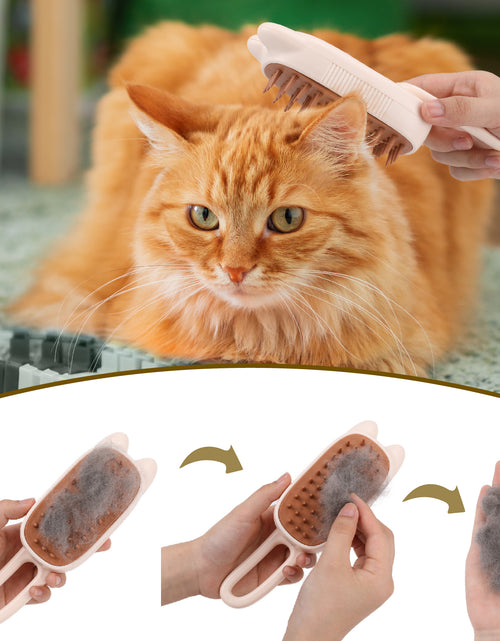 Load image into Gallery viewer, Cat Steam Brush, Cat Claw 3 in 1 Cat Brush with Steam, Cat Steam Brush for Massage, Self Cleaning Steam Cat Brush, Pet Hair Cleaning Brush Comb for Cats Dogs
