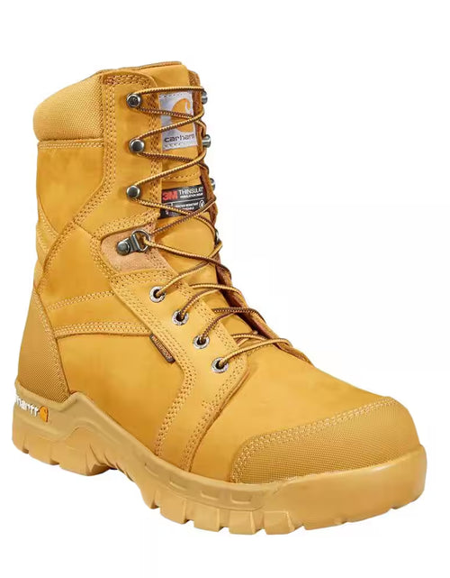 Load image into Gallery viewer, Men&#39;S Rugged Flex Waterproof 8&#39;&#39; Work Boots - Soft Toe - Wheat Size 10.5(M)
