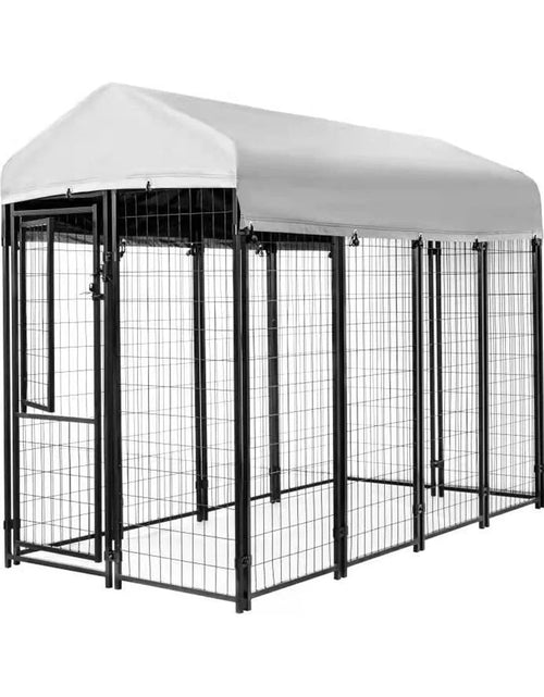 Load image into Gallery viewer, Black Welded Wire Dog Kennel, 8 Ft. X 4 Ft. X 6 Ft
