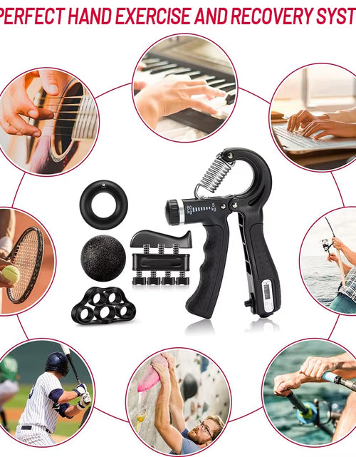 Load image into Gallery viewer, 5-60Kg Adjustable Heavy Hand Gripper Fitness Hand Exerciser Grip Wrist Training Finger Gripper Hand Strengthener for Patient
