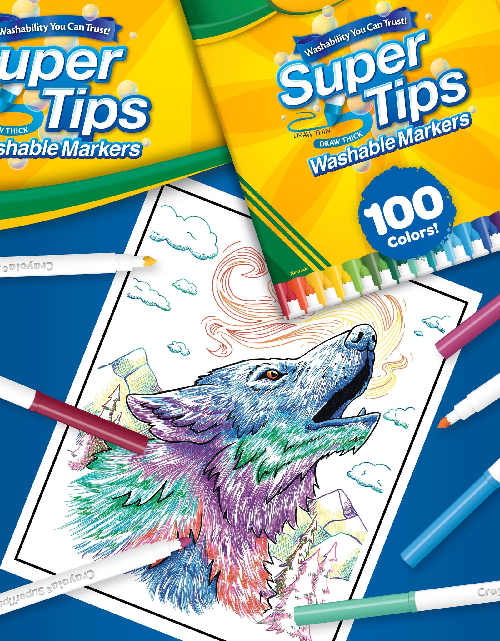 Super Tips Washable Markers for Kids, 100 Ct